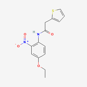 molecular formula C14H14N2O4S B4180253 N-(4-ethoxy-2-nitrophenyl)-2-(2-thienyl)acetamide 