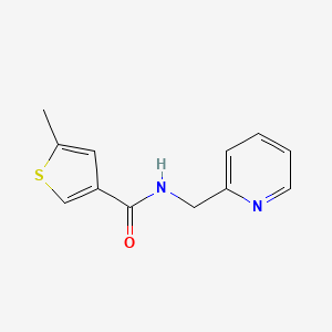 molecular formula C12H12N2OS B4180271 5-methyl-N-(2-pyridinylmethyl)-3-thiophenecarboxamide 