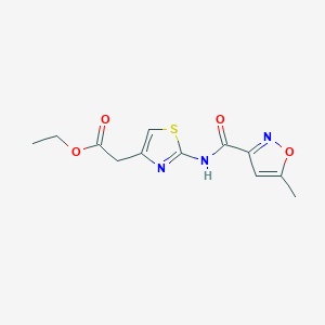 molecular formula C12H13N3O4S B4180295 ethyl (2-{[(5-methyl-3-isoxazolyl)carbonyl]amino}-1,3-thiazol-4-yl)acetate 
