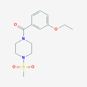 molecular formula C14H20N2O4S B4180301 1-(3-ethoxybenzoyl)-4-(methylsulfonyl)piperazine 