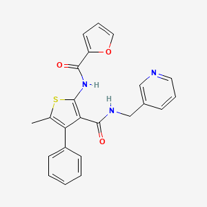 molecular formula C23H19N3O3S B4180303 N-(5-methyl-4-phenyl-3-{[(3-pyridinylmethyl)amino]carbonyl}-2-thienyl)-2-furamide 