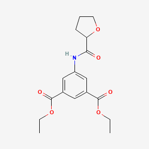 molecular formula C17H21NO6 B4180338 diethyl 5-[(tetrahydro-2-furanylcarbonyl)amino]isophthalate 