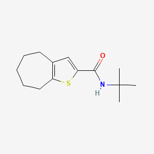 molecular formula C14H21NOS B4180359 N-(tert-butyl)-5,6,7,8-tetrahydro-4H-cyclohepta[b]thiophene-2-carboxamide 