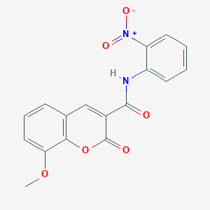 molecular formula C17H12N2O6 B4180384 8-methoxy-N-(2-nitrophenyl)-2-oxo-2H-chromene-3-carboxamide 