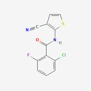 molecular formula C12H6ClFN2OS B4180387 2-chloro-N-(3-cyano-2-thienyl)-6-fluorobenzamide 