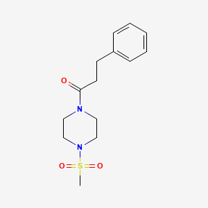 molecular formula C14H20N2O3S B4180393 1-(methylsulfonyl)-4-(3-phenylpropanoyl)piperazine 
