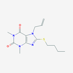 8-Butylsulfanyl-1,3-dimethyl-7-prop-2-enylpurine-2,6-dione
