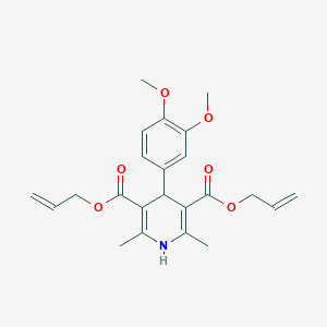 molecular formula C23H27NO6 B418043 Diallyl 4-(3,4-dimethoxyphenyl)-2,6-dimethyl-1,4-dihydro-3,5-pyridinedicarboxylate CAS No. 406710-03-0