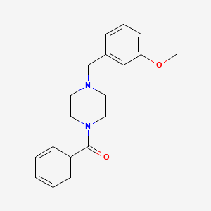 molecular formula C20H24N2O2 B4180435 1-(3-methoxybenzyl)-4-(2-methylbenzoyl)piperazine 