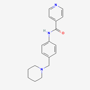molecular formula C18H21N3O B4180447 N-[4-(1-piperidinylmethyl)phenyl]isonicotinamide 