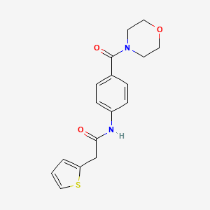 molecular formula C17H18N2O3S B4180472 N-[4-(4-morpholinylcarbonyl)phenyl]-2-(2-thienyl)acetamide 