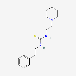 molecular formula C16H25N3S B4180486 N-(2-phenylethyl)-N'-[2-(1-piperidinyl)ethyl]thiourea 