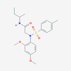 molecular formula C21H28N2O5S B418051 N-(sec-butyl)-2-{2,4-dimethoxy[(4-methylphenyl)sulfonyl]anilino}acetamide 