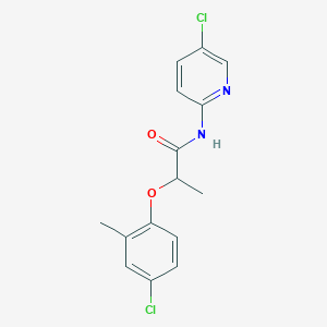 molecular formula C15H14Cl2N2O2 B4180516 2-(4-chloro-2-methylphenoxy)-N-(5-chloro-2-pyridinyl)propanamide 