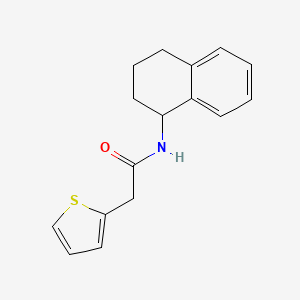 molecular formula C16H17NOS B4180530 N-(1,2,3,4-tetrahydro-1-naphthalenyl)-2-(2-thienyl)acetamide 