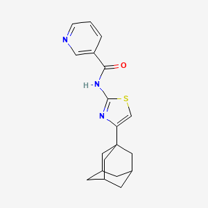 molecular formula C19H21N3OS B4180531 N-[4-(1-adamantyl)-1,3-thiazol-2-yl]nicotinamide 