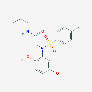 2-{2,5-dimethoxy[(4-methylphenyl)sulfonyl]anilino}-N-isobutylacetamide