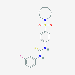 N-[4-(1-azepanylsulfonyl)phenyl]-N'-(3-fluorophenyl)thiourea