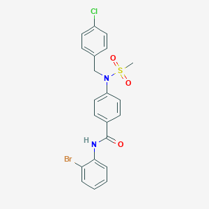 N-(2-bromophenyl)-4-[(4-chlorobenzyl)(methylsulfonyl)amino]benzamide