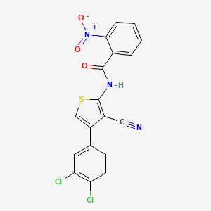 molecular formula C18H9Cl2N3O3S B4180556 N-[3-cyano-4-(3,4-dichlorophenyl)-2-thienyl]-2-nitrobenzamide 