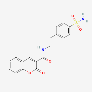 molecular formula C18H16N2O5S B4180564 N-{2-[4-(aminosulfonyl)phenyl]ethyl}-2-oxo-2H-chromene-3-carboxamide 