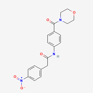 molecular formula C19H19N3O5 B4180598 N-[4-(4-morpholinylcarbonyl)phenyl]-2-(4-nitrophenyl)acetamide 