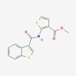 molecular formula C15H11NO3S2 B4180610 methyl 2-[(1-benzothien-3-ylcarbonyl)amino]-3-thiophenecarboxylate 