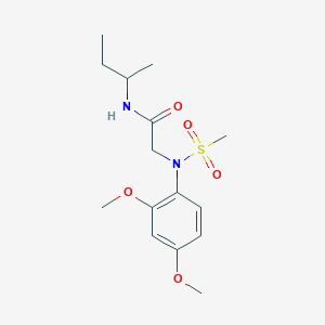 N-(sec-butyl)-2-[2,4-dimethoxy(methylsulfonyl)anilino]acetamide