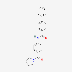 N-[4-(1-pyrrolidinylcarbonyl)phenyl]-4-biphenylcarboxamide
