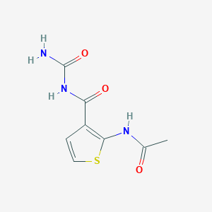 molecular formula C8H9N3O3S B4180636 2-(acetylamino)-N-(aminocarbonyl)-3-thiophenecarboxamide 