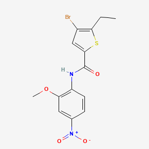 molecular formula C14H13BrN2O4S B4180642 4-bromo-5-ethyl-N-(2-methoxy-4-nitrophenyl)-2-thiophenecarboxamide 