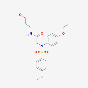 2-(4-ethoxy{[4-(methylsulfanyl)phenyl]sulfonyl}anilino)-N-(3-methoxypropyl)acetamide