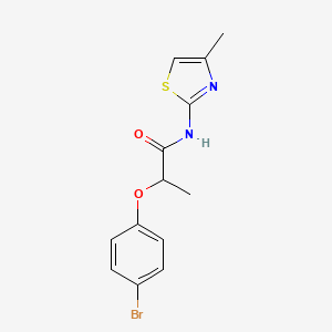 2-(4-bromophenoxy)-N-(4-methyl-1,3-thiazol-2-yl)propanamide