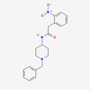 molecular formula C20H23N3O3 B4180657 N-(1-benzyl-4-piperidinyl)-2-(2-nitrophenyl)acetamide CAS No. 208184-80-9
