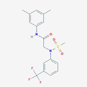 N-(3,5-dimethylphenyl)-2-[(methylsulfonyl)-3-(trifluoromethyl)anilino]acetamide