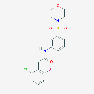 molecular formula C18H18ClFN2O4S B4180663 2-(2-chloro-6-fluorophenyl)-N-[3-(4-morpholinylsulfonyl)phenyl]acetamide 