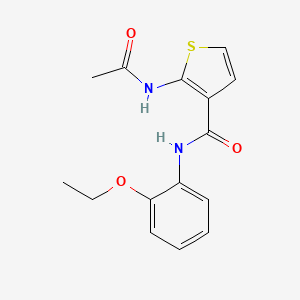 molecular formula C15H16N2O3S B4180676 2-(acetylamino)-N-(2-ethoxyphenyl)-3-thiophenecarboxamide 