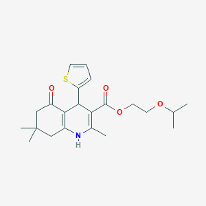 molecular formula C22H29NO4S B418068 2-Isopropoxyethyl 2,7,7-trimethyl-5-oxo-4-(2-thienyl)-1,4,5,6,7,8-hexahydro-3-quinolinecarboxylate 