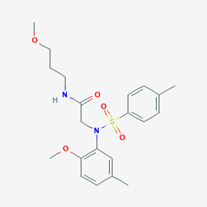 2-{2-methoxy-5-methyl[(4-methylphenyl)sulfonyl]anilino}-N-(3-methoxypropyl)acetamide
