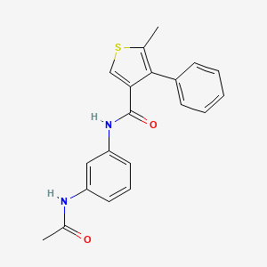 molecular formula C20H18N2O2S B4180719 N-[3-(acetylamino)phenyl]-5-methyl-4-phenyl-3-thiophenecarboxamide 