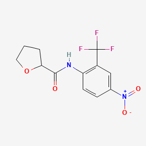 molecular formula C12H11F3N2O4 B4180721 N-[4-nitro-2-(trifluoromethyl)phenyl]tetrahydro-2-furancarboxamide 