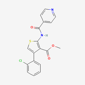 molecular formula C18H13ClN2O3S B4180729 methyl 4-(2-chlorophenyl)-2-(isonicotinoylamino)-3-thiophenecarboxylate 