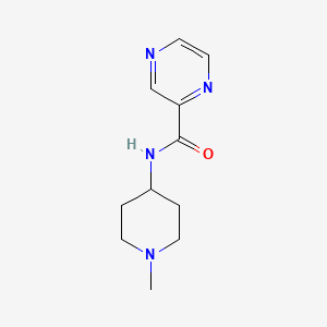 molecular formula C11H16N4O B4180744 N-(1-methyl-4-piperidinyl)-2-pyrazinecarboxamide 