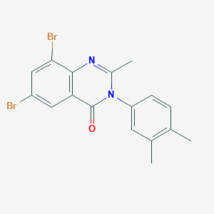 6,8-dibromo-3-(3,4-dimethylphenyl)-2-methyl-4(3H)-quinazolinone