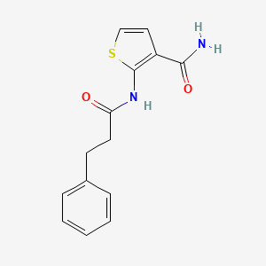 molecular formula C14H14N2O2S B4180780 2-[(3-phenylpropanoyl)amino]-3-thiophenecarboxamide 