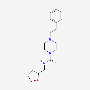 molecular formula C18H27N3OS B4180798 4-(2-phenylethyl)-N-(tetrahydro-2-furanylmethyl)-1-piperazinecarbothioamide 