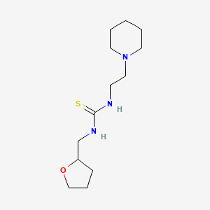 molecular formula C13H25N3OS B4180806 N-[2-(1-piperidinyl)ethyl]-N'-(tetrahydro-2-furanylmethyl)thiourea 