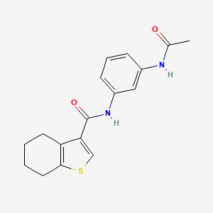 molecular formula C17H18N2O2S B4180818 N-[3-(acetylamino)phenyl]-4,5,6,7-tetrahydro-1-benzothiophene-3-carboxamide 