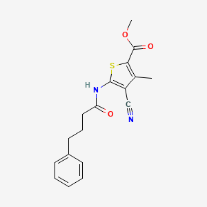 methyl 4-cyano-3-methyl-5-[(4-phenylbutanoyl)amino]-2-thiophenecarboxylate