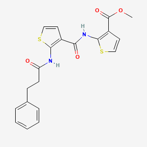 methyl 2-[({2-[(3-phenylpropanoyl)amino]-3-thienyl}carbonyl)amino]-3-thiophenecarboxylate